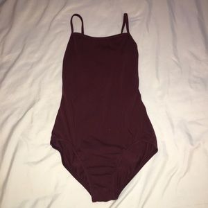 Mirella burgundy leotard Medium